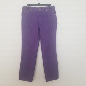 IMAN Purple Stretch Pants Worn 1X Size Medium